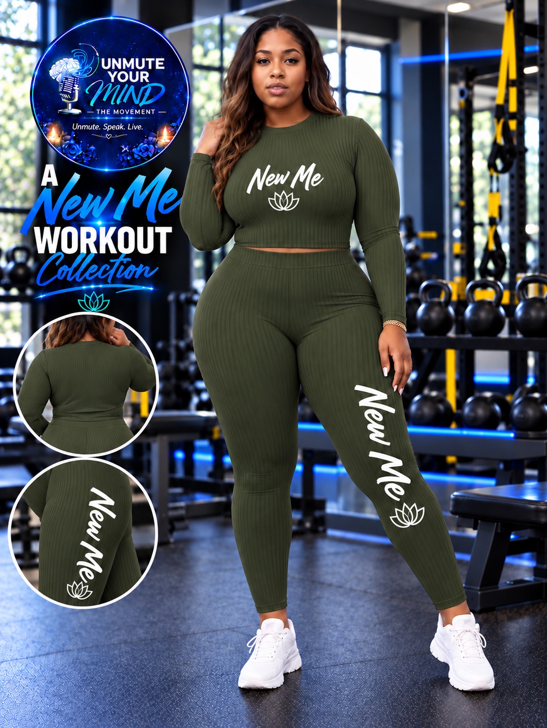 Plus Size Olive Energy Set