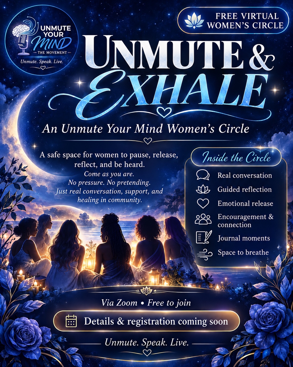 Unmute and Exhale free virtual women’s circle